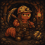 Goldvein Gus, a brick-red miner with a hard hat and pickaxe